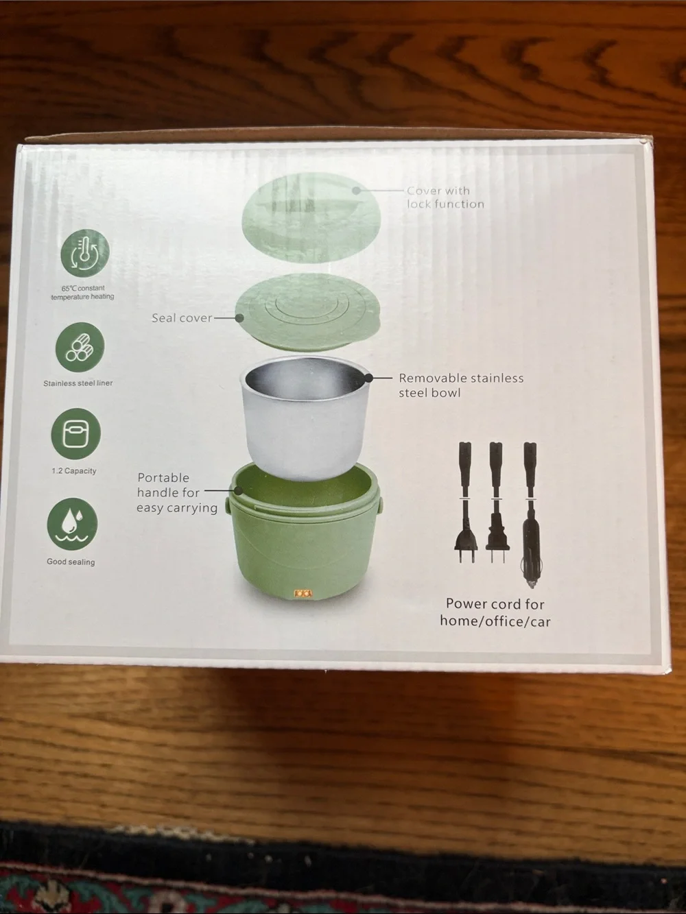 Heating Electric Lunch Box/Mini Rice Cooker (New) - Picture 2 of 3